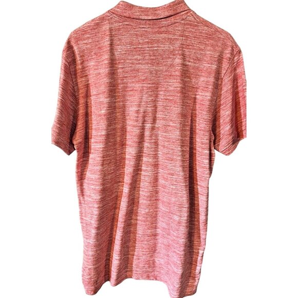 NEW LEE Red Lava Mens LARGE Polo Shirt Short Sleeve - Picture 2 of 3